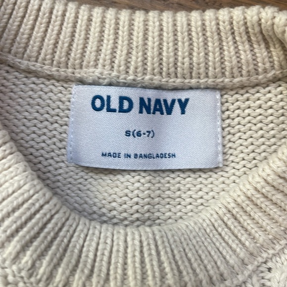 Old Navy Boys Cream Sweater - Picture 3 of 3